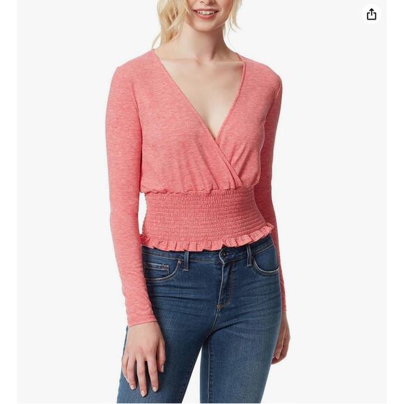 Jessica Simpson Smocked Blouse | Beige | Size XS | NWT - Picture 7 of 7